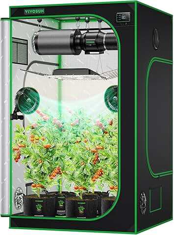 S448 4x4 Grow Tent, 48"x48"x80" High Reflective Mylar best selling patio lawn and garden