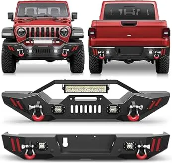 Front Bumper + Rear Bumper Kit for Jeep Gladiator JT Unique Amazon Finds