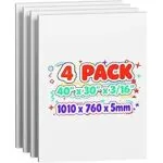 Hixdo 4 Pack Foam Board 30"x40", 3/16 Inch Thickness White Poster Board