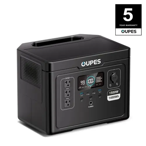 OUPES 1500W, 1488Wh Portable Power Station Exodus 1500, APP Control, LiFePO4 Battery, 1500W AC(3600W Surge)/2x140W USB-C Ports,, Solar Generator for Camping & RVs, Off-grid Rakuten's E-Commerce
