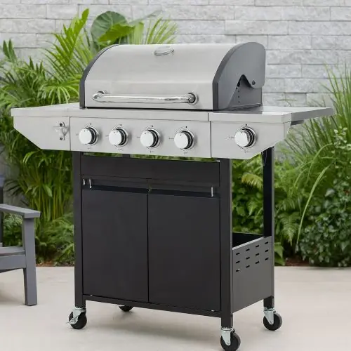 Endark 4-Burner BBQ Grill Propane Gas Grill with Side Burner, Stainless Steel BBQ Grill for Patio to Camping, Quick Ignition & Wind-Resistant Rakuten's E-Commerce