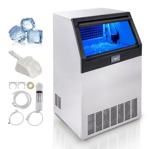 VEVOR online marketplace Commercial Ice Maker, 265lbs/24H, Ice Maker Machine, 126 Ice Cubes in 12-15 Minutes, Freestanding Cabinet Ice Maker with 88lbs Storage Capacity LED Digital Display, for Home Office Restaurant