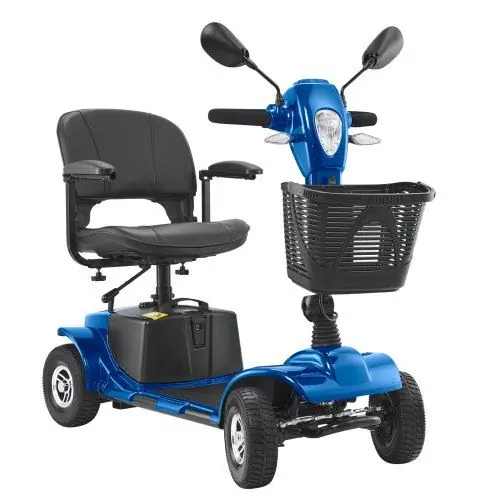 VEVOR online marketplace Heavy-Duty 4 Wheel Mobility Scooter for Adults & Seniors - Folding Electric Powered Mobility Scooter & 12 Mile Long Range, All Terrain Travel Scooter with 9° Climbing Capacity, 265lb Capacity