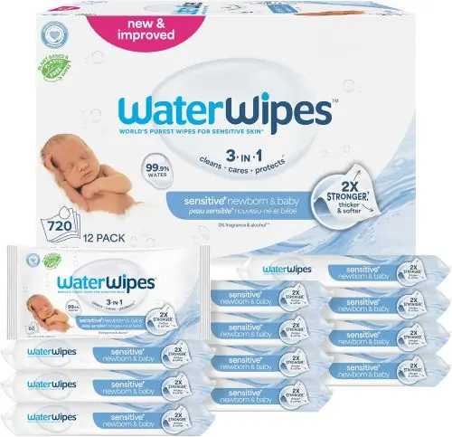 Top selling Baby Items WaterWipes Sensitive newborn and baby wipes cleans cares and protects unscented