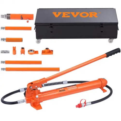Exploring Vevors Mechanics Tools VEVOR 20 Ton Porta Power Kit, Portable Hydraulic Jack with 4.6 ft/1.4 m Oil Hose, Car Frame Repair Tool with Storage Case for Automotive, Heavy Equipment, Mechanic (44000 LBS
