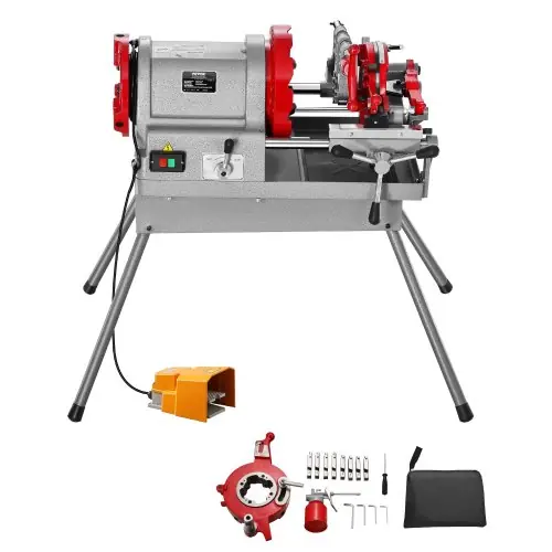 Exploring Vevors Mechanics Tools VEVOR Electric Pipe Threader Machine, 900W 2-Speed Threading Cutting Machine, 1/2 to 4 inch Pipes Threading Cutter Tool with Foot Pedal for Plumbing, Automotive Repairs, Metalworking