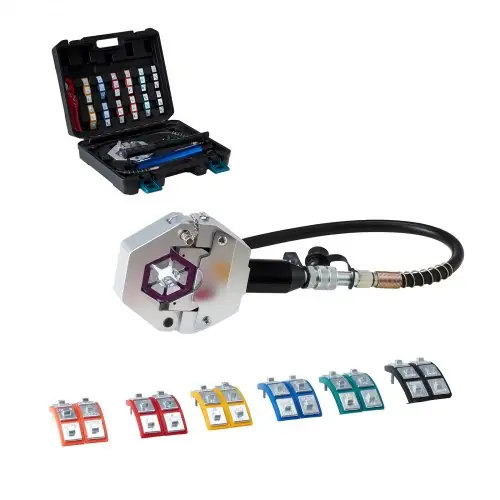 Exploring Vevors Mechanics Tools VEVOR Hydraulic Hose Crimper, Hydra-Krimp AC Hose Crimper Kit with 7 Dies Snap-On & Carrying Case, Hydraulic A/C Hoses Crimping Tool for Automotive & Air Conditioning Repair (Split with Manual Pump