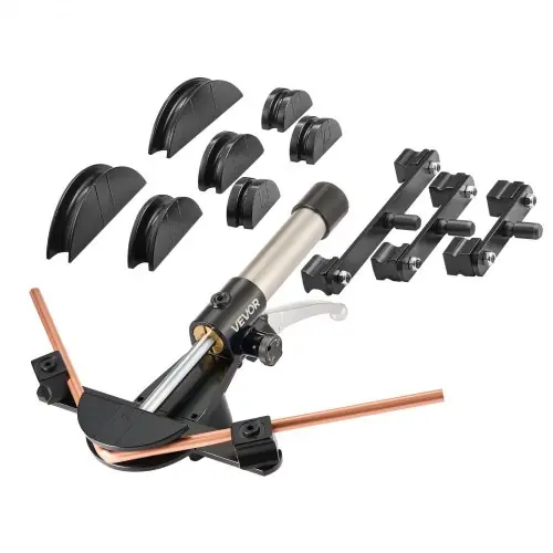 Exploring Vevors Mechanics Tools VEVOR Hydraulic Tubing Bender Kit, 1/4 to 7/8 Inch, Copper Tube Pipe Bender, HVAC Bending Tool Set, 90° Bend, with 7 Aluminium Alloy Dies, for HVAC Air Conditioning Refrigeration Automotive Repair