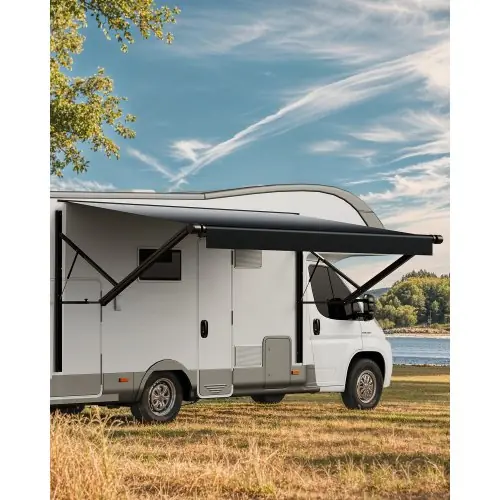 Vevor An Online Marketplace VEVOR Motorized RV Awning Complete Kit, 20' Retractable Awning with Aluminum Alloy Frame, Outdoor Trailer Awning, Fit for Most RVs