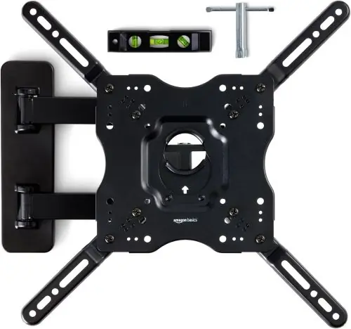 Amazon Basics Products Full Motion Articulating TV Wall Mount, with Swivel and Tilt, for 26" to 55" TVs and Flat Panels up to 80 Lbs