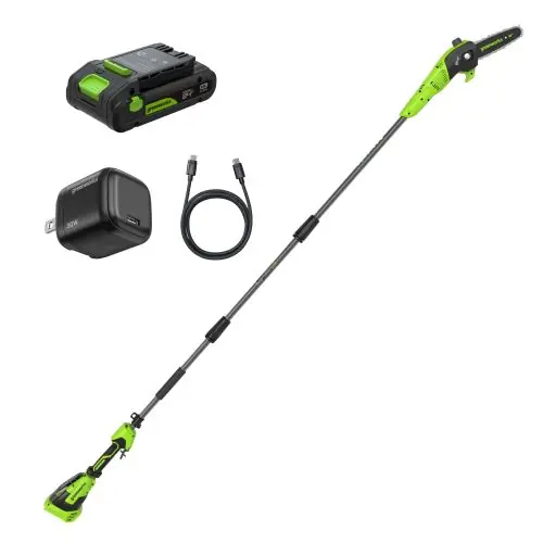 Greenworks Leading Battery Power Tools 24V 8" Cordless Battery Pole Saw