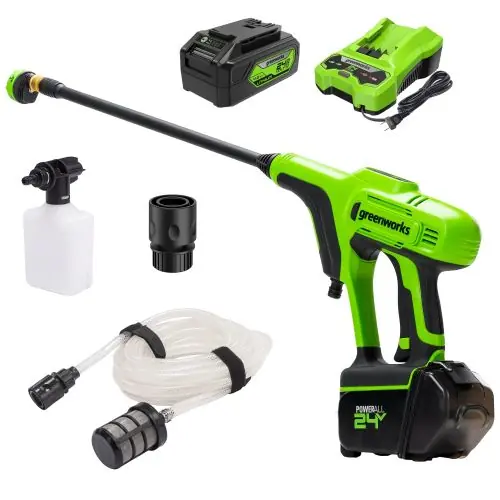 Greenworks Leading Battery Power Tools 24V 600 PSI 0.8 GPM Cold Water Cordless Power Cleaner
