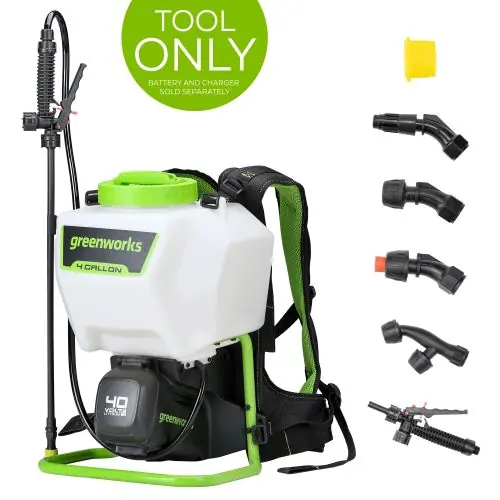 Greenworks Leading Battery Power Tools 40V 4-Gallon Cordless Battery Backpack Sprayer