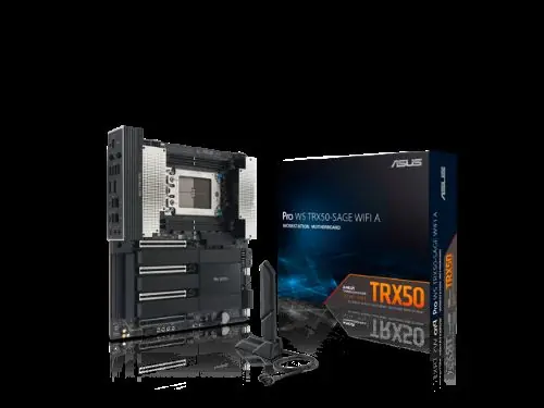 Neweggs Leader of the ERetail Tech Space ASUS Pro WS TRX50-SAGE WIFI A AMD TRX50 TR5 CEB workstation motherboard, CPU & memory overclocking ready, robust 20 power-stage design, PCIe 5.0 x 16, M.2, USB4, 10 Gb & 2.5 Gb LAN