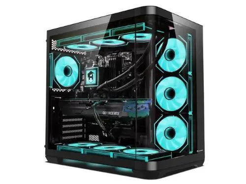 Neweggs Leader of the ERetail Tech Space Gaming Desktop PC, Intel Ultra 7 265K 20-Core (8P+12E), GeForce RTX 5070 Ti 16GB, 32GB DDR5, 2TB NVMe, INTEL Z890, Liquid Cooling, Wi-Fi 7, USB Type C, Window 11 Pro 64-bit