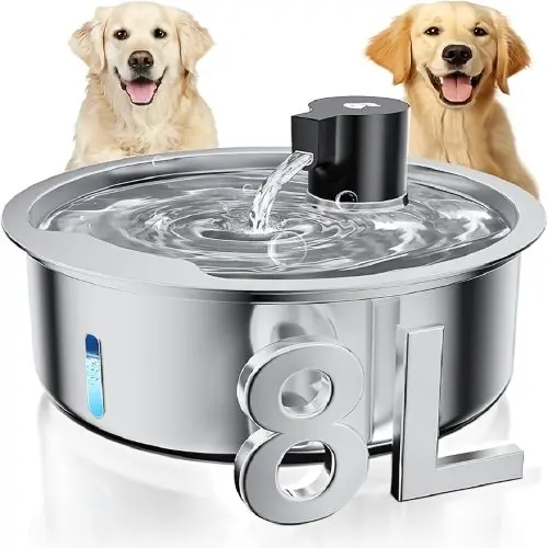 Temu USA Pet Supplies The 8-liter Capacity Of This Pet Fountain Ounce Ensures That Your Pet Has A Continuous Supply Of Fresh Water For Several Days, Which Is Especially Convenient For Busy Owners Or For Short Trips, Without Battery