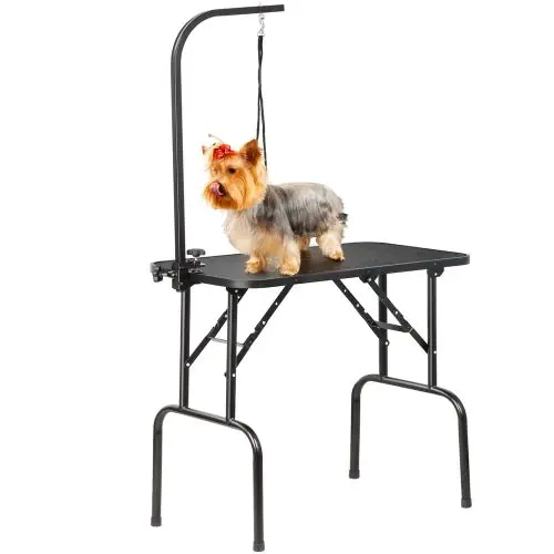Temu USA Pet Supplies Costoffs Pet Foldable Grooming Table Dog Cat Beauty Trimming with Height Adjustable Arm Folding Legs Halloween Pet Grooming Table for Home or Professional Pet Store Uses
