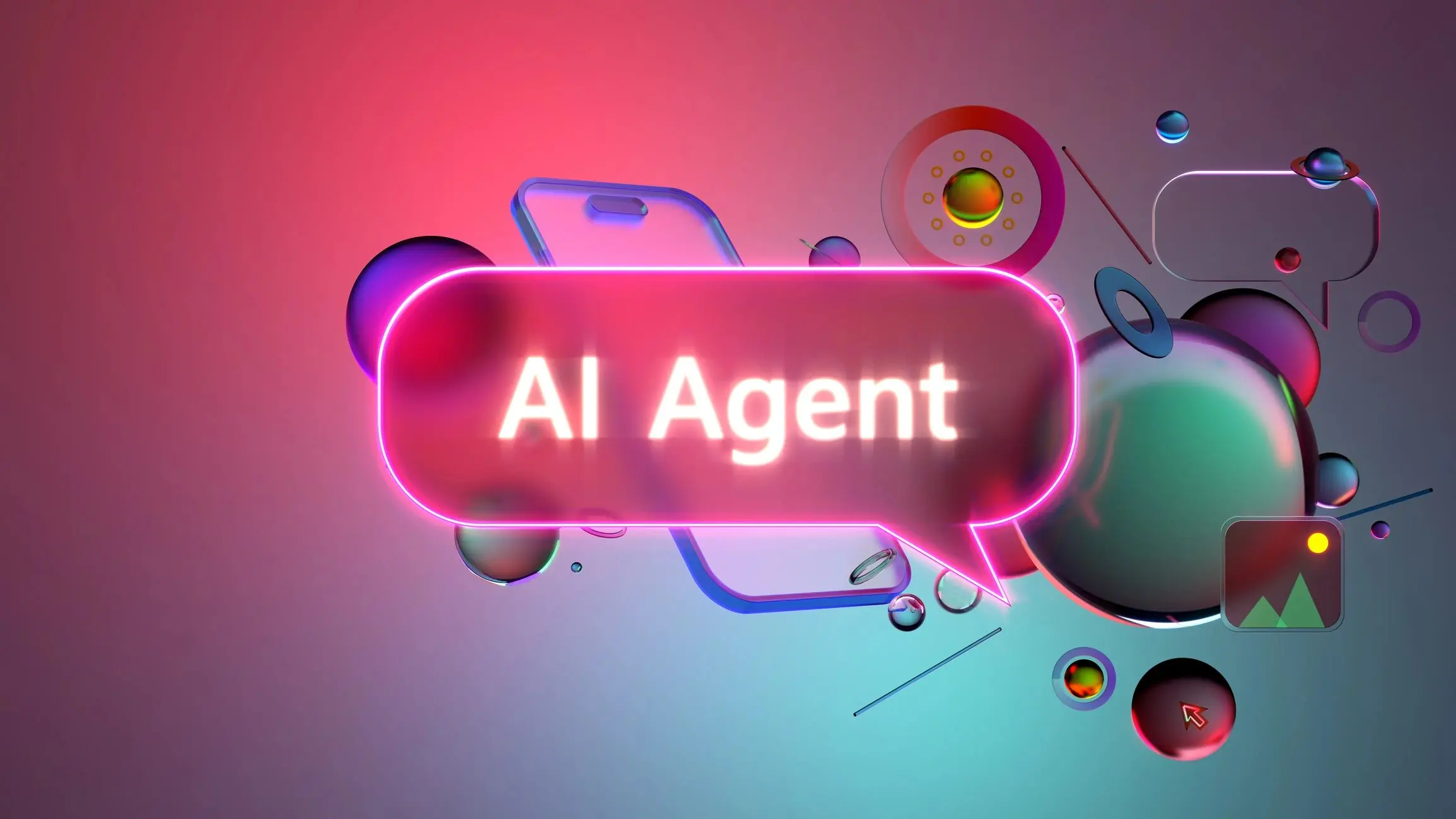 AI chat concept on digital screen
